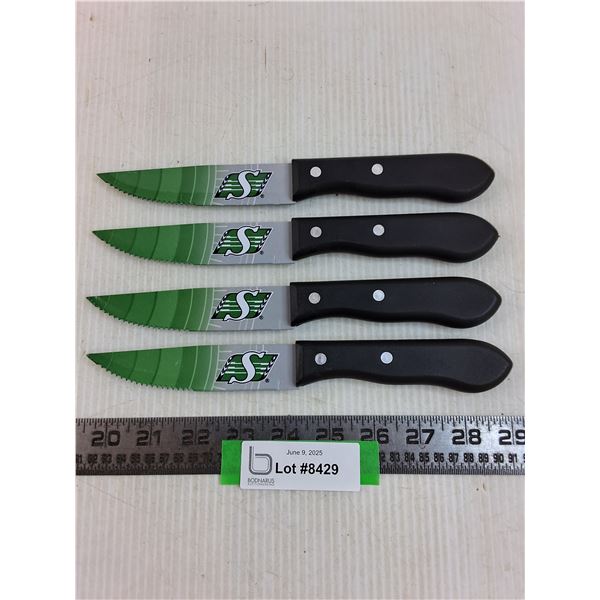 Set of 4 Saskatchewan Roughriders Steak Knives