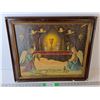 Image 1 : Death of Jesus Framed Painting 23.5" Long x 19.5" Tall