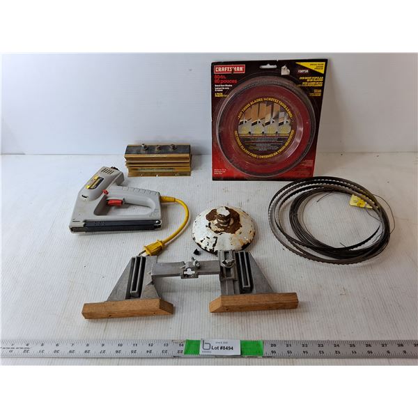 Band Saw Blades- Some Sealed, Stanley Sharpshooter-Untested, Battery Isolator, Misc.