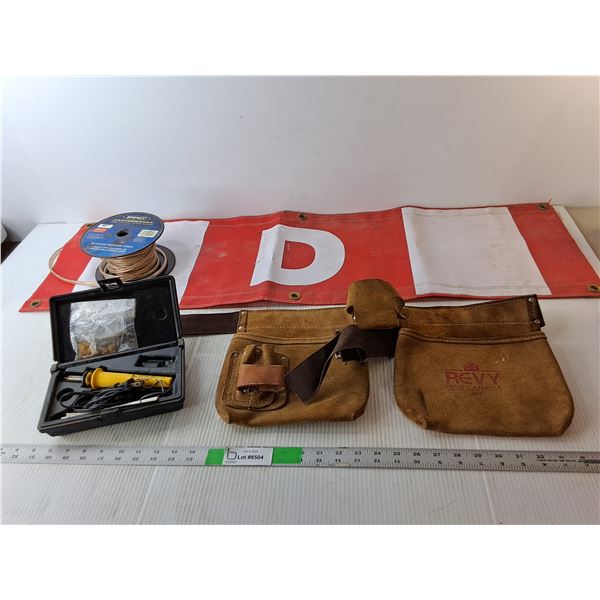 Leather Toolpouch, 16 Gauge Speaker Cable, Woodburner, Misc.