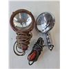 Image 2 : (2) Vintage Automotive Spotlights, BBs & Magnetic Heater