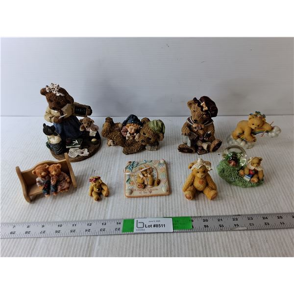 Ceramic Teddy Bear Figurines Up to 6" Tall