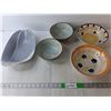 Image 1 : Dish Lot- (4) Bowls Up to 9" & Tray