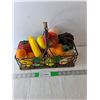 Image 1 : Metal Basket with Artificial Fruit