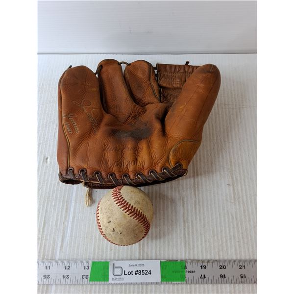 Vintage MacGregor Baseball Glove & Ball