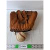 Image 1 : Vintage MacGregor Baseball Glove & Ball