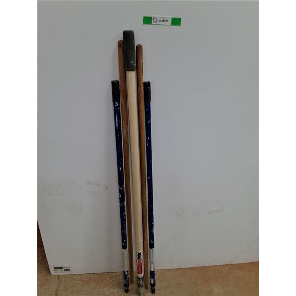 *(5) Metal/Wood Twist on Handles, Up to 49.5" Tall, Cannot Ship