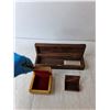 Image 2 : (3) Wooden Storage Boxes Up to 9" Long
