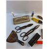Image 2 : Tin Shears, Hatchet Head, Dry Wall Tools, Bowstring Wax and Misc