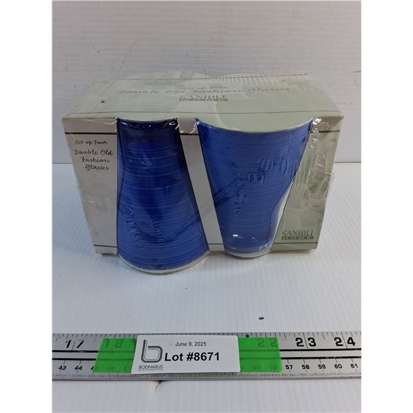 Set of Four Double Old Fashion Glasses