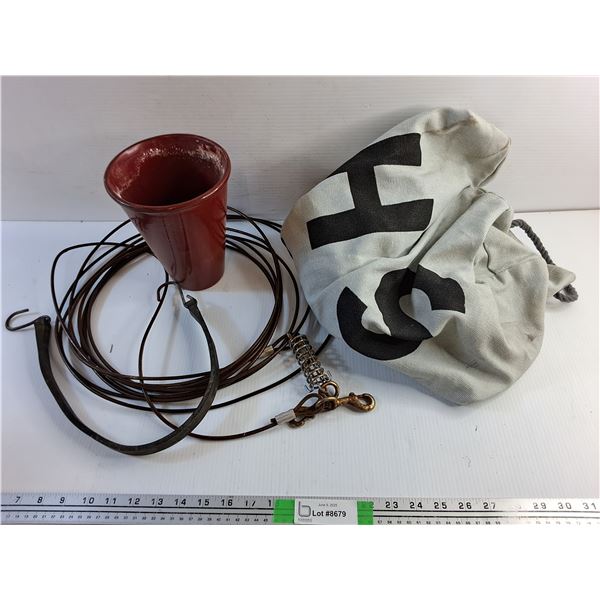 Wire, Bungee Cord, Planter and Bag