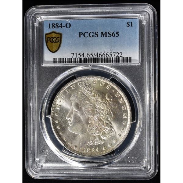 1884-O MORGAN DOLLAR PCGS MS65