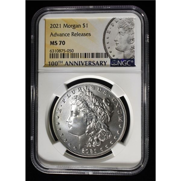 2021 MORGAN DOLLAR NGC MS-70 ADVANCE RELEASE