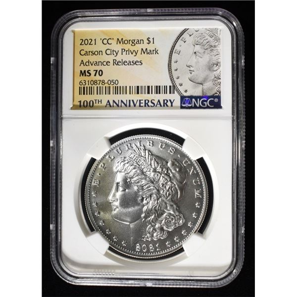 2021-(CC) MORGAN DOLLAR NGC MS-70 ADVANCE RELEASE
