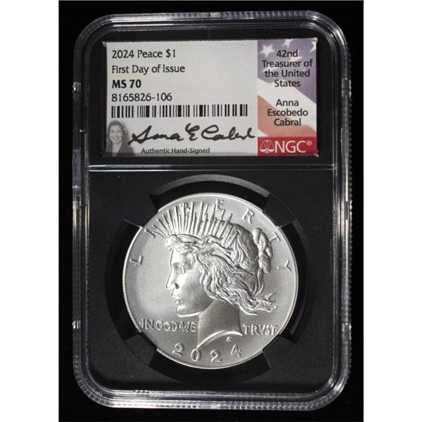 2024 PEACE DOLLAR NGC MS-70 1ST DAY