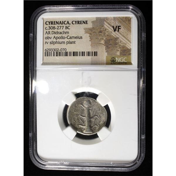308-277 BC AR DIDRACHM  NGC VF