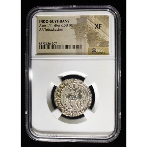 58 BC AES I/II AR TETRADRACHM NGC XF