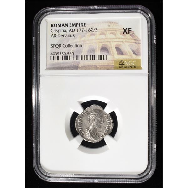 AD 177-182/3 CRISPINA, AR DENARIUS NGC XF