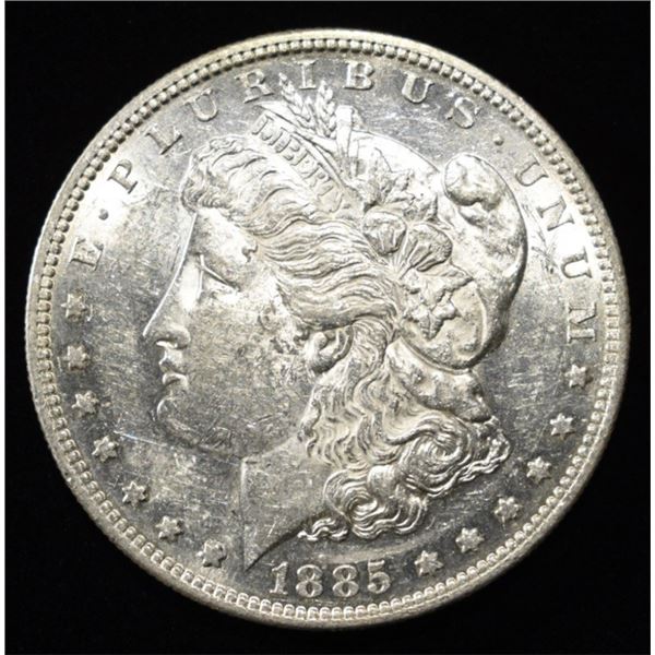 1885-S MORGAN DOLLAR AU/BU