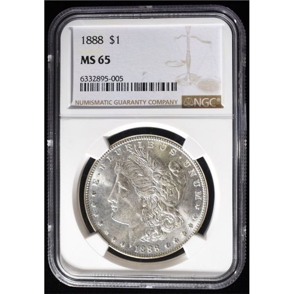 1888 MORGAN DOLLAR NGC MS 65