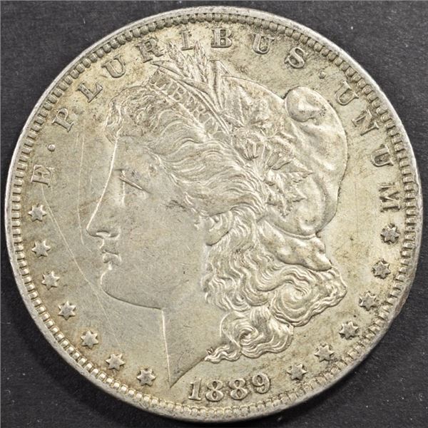 1889-O MORGAN DOLLAR AU