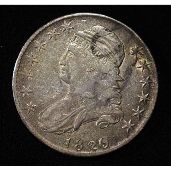 1820/19 CAPPED BUST HALF DOLLAR XF