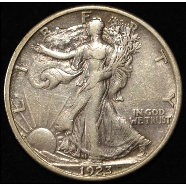 1923-S WALKING LIBERTY HALF DOLLAR AU