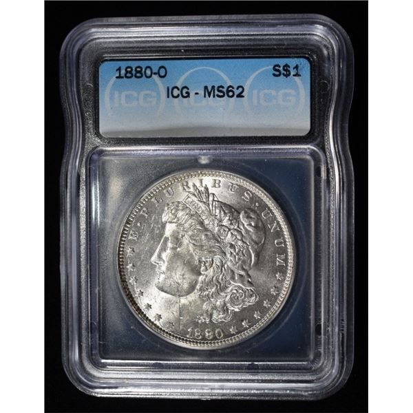1880-O MORGAN DOLLAR ICG MS 62