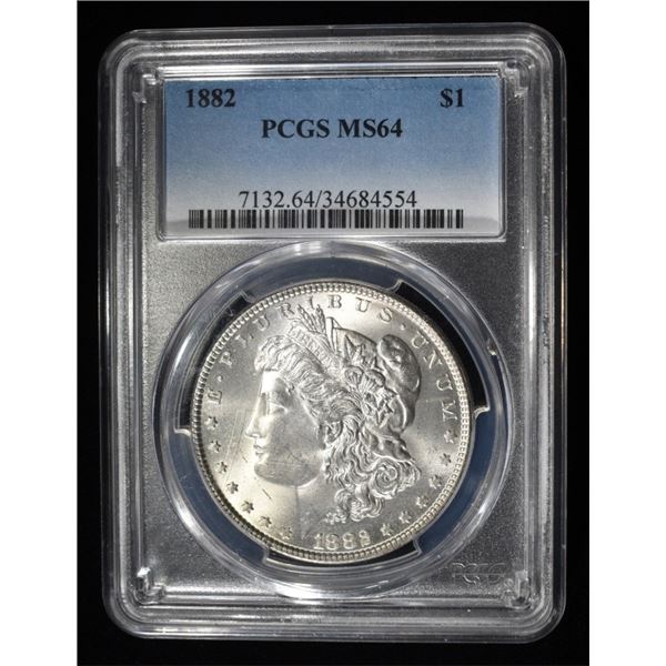 1882 MORGAN DOLLAR PGCS MS64