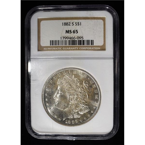 1882-S MORGAN DOLLAR MS 65