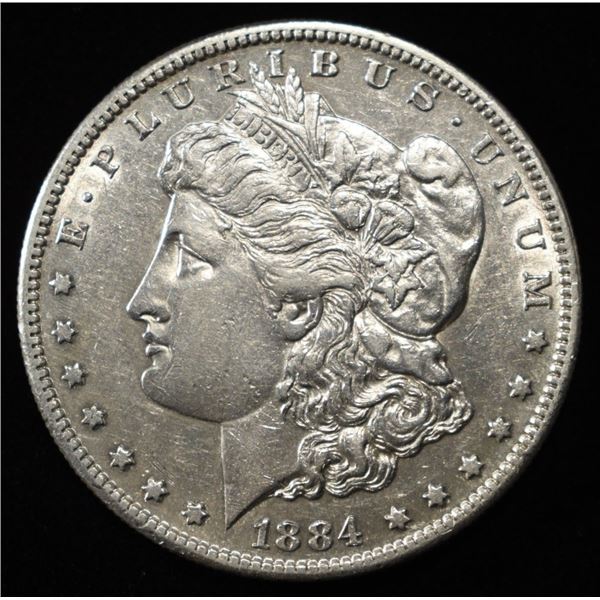 1884-S MORGAN DOLLAR CH AU