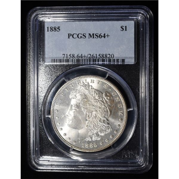 1885 MORGAN DOLLAR PGCS MS64+