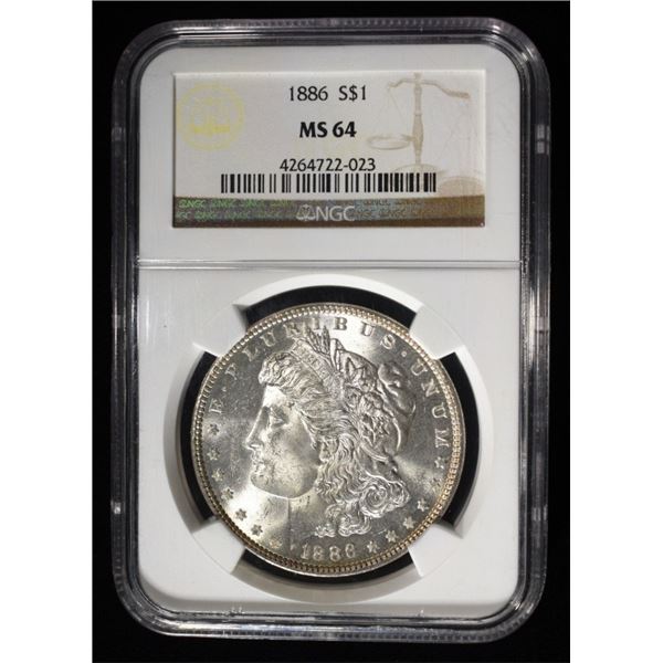 1886 MORGAN DOLLAR NGC MS64