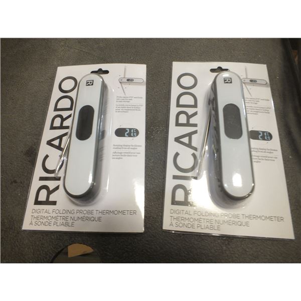 Two Ricardo Digital Folding Probe Thermometers