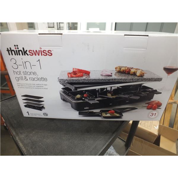 3 in 1 Hot Stone Grill & Raclette