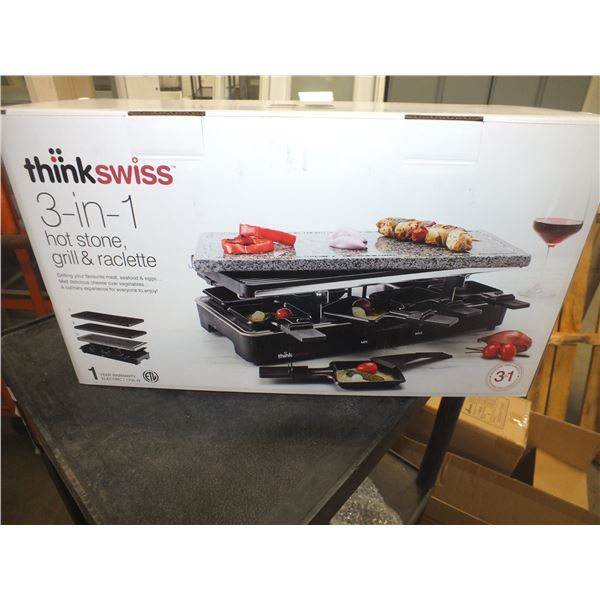 3 in 1 Hot Stone Grill & Raclette