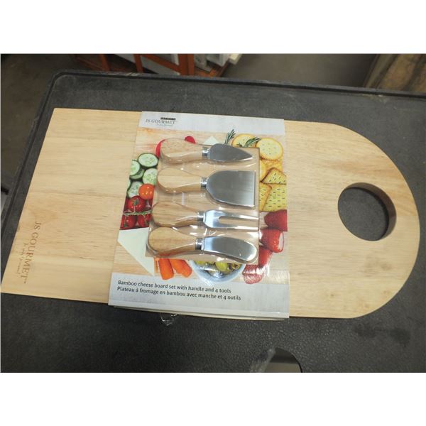 Bamboo Cheese Board Set