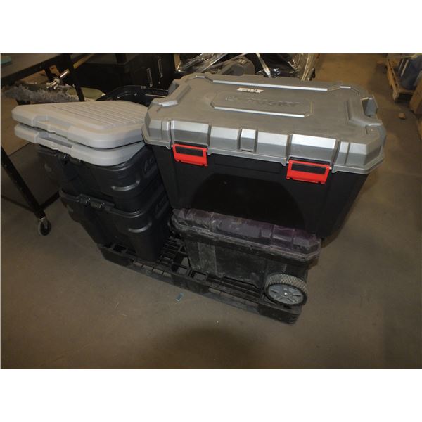 Pallet Of Assorted Storage Totes / Empty Tool Case's