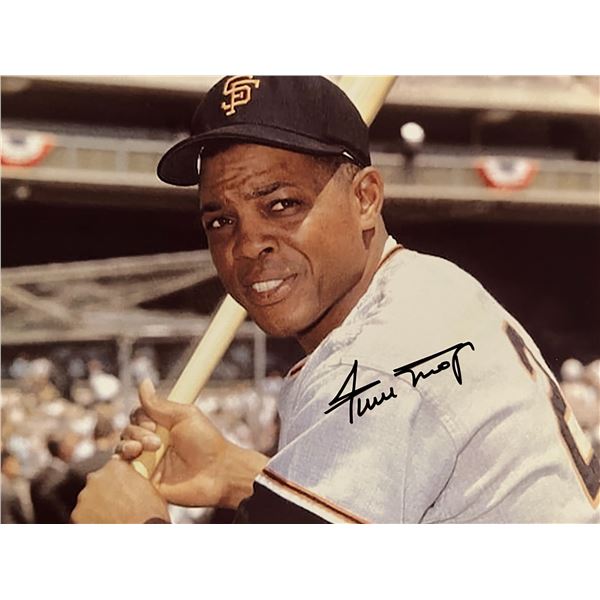 Willie Mays signed photo
