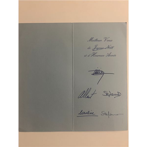 Monaco Royal Family Signed New Year's Card
