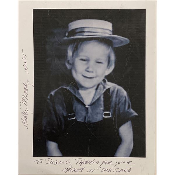 Our Gang Billy Minderhout signed photo