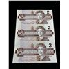 Image 1 : Uncut Sheet of Canadian $2 Bank Notes