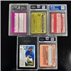 Image 2 : Set of (5) Ken Griffey Jr. Baseball Cards - Graded Lot