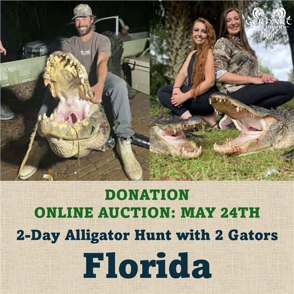 2-Day Alligator Hunt with 2 Gators in Florida