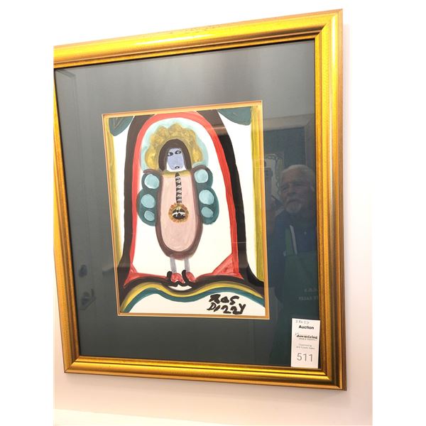 Framed Original Art by Jamaican Artist Ras Dizzy B