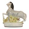 Image 1 : Rare Antique Staffordshire Zebra Figurine A