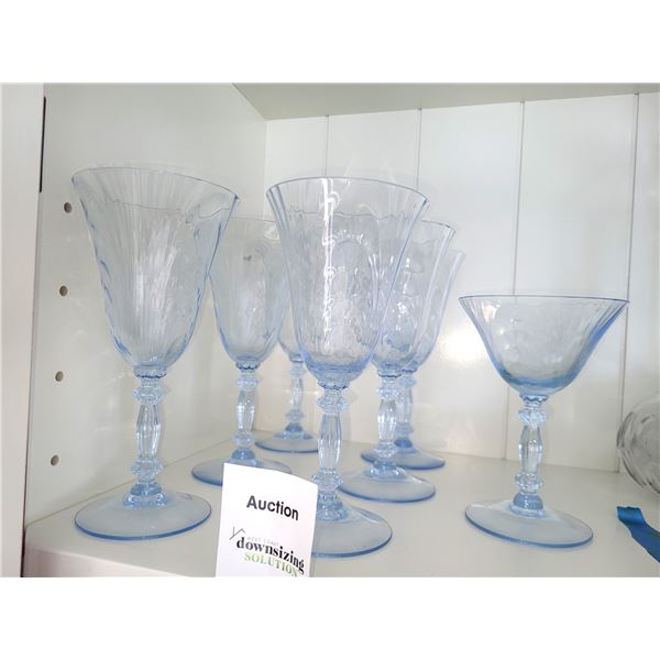 Caprice Blue Ripple Glassware A