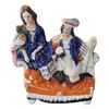 Image 1 : 19th Century Staffordshire Porcelain Flatback Musician & His Sweetheart  A