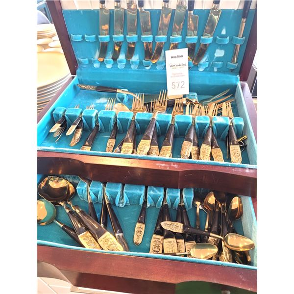 Chest of  Bronze Cutlery From Thailand A