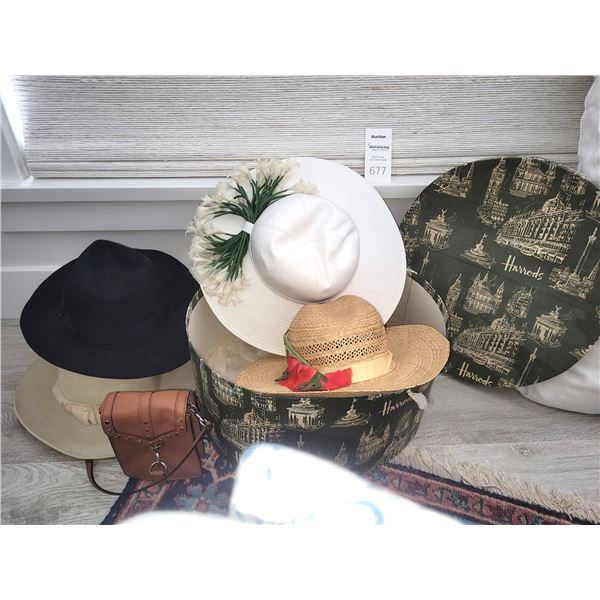 Ladies Hats & Harrods Hat Box A
